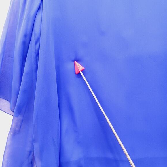 Blouse Kimono Caroline Rose Silk Rich Purple Elegant Luxury Minimalist Size M - Picture 3 of 16